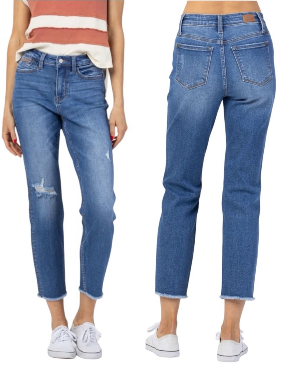 Judy Blue Howdy Embroidered Boyfriend Jeans 14